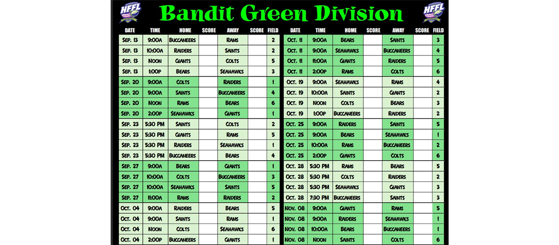 Bandit Division - Green - Fall 2025
